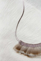 Mesh Feather Bib Statement Necklace - Large