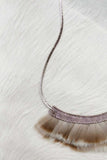 Mesh Feather Bib Statement Necklace - Large