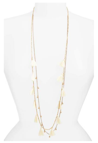 Boho Tasseled Droplets Long Necklace