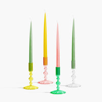 Glass Candlestick Holder in Short