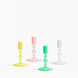 Glass Candlestick Holder in Short