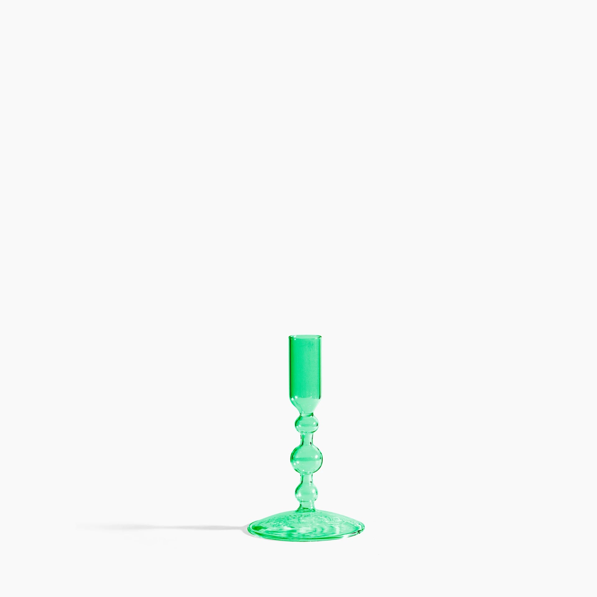 Glass Candlestick Holder in Short