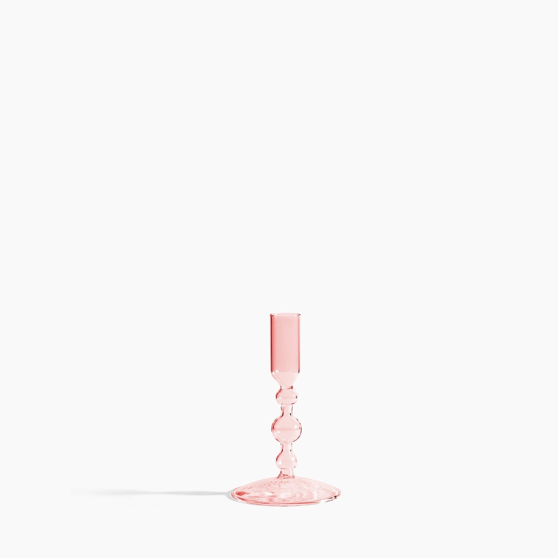 Glass Candlestick Holder in Short