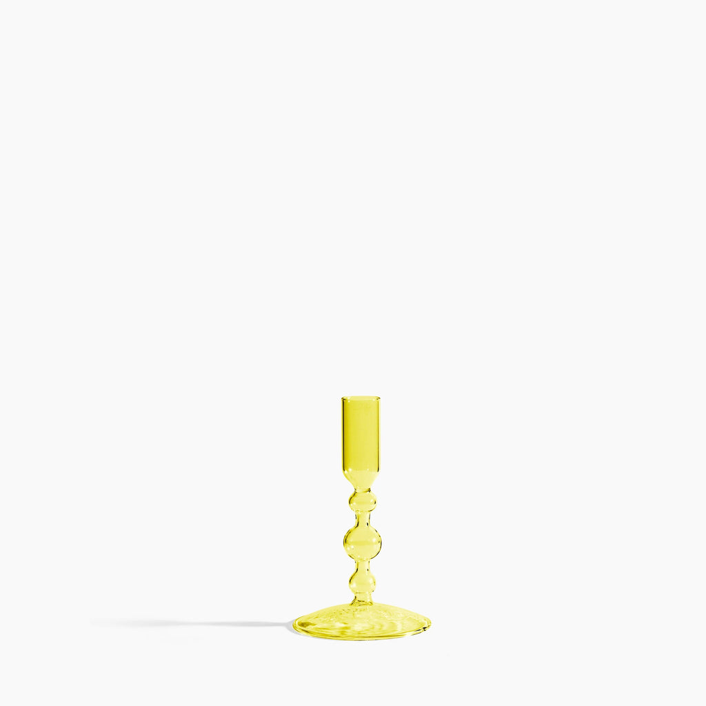 Glass Candlestick Holder in Short