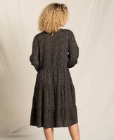 Manzana Tiered Long Sleeve Dress - Meadow Print