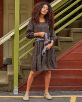 Manzana Tiered Long Sleeve Dress - Meadow Print