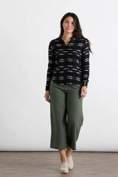 Ash Button-Up Shirt - Black Stripe