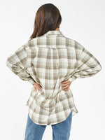 Section Oversized Flannel Shirt
