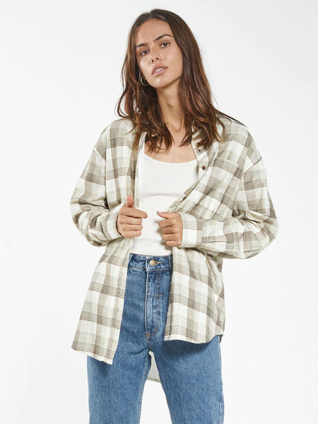 Section Oversized Flannel Shirt