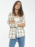 Section Oversized Flannel Shirt