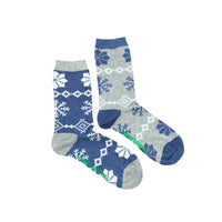 Snowflake Mismatched Socks