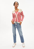 Adrinaa Cardigan - Undyed + Dark Poppy