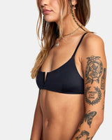 Solid V-Wire Bralette Bikini Top