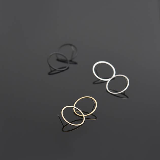 Plus or Minus Ear Jacket Earring