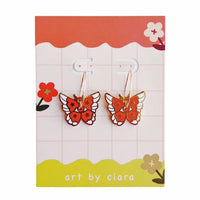 Moth Hoop Earring