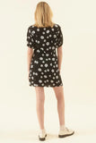 Susie Folk Floral Dress - Black