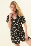 Susie Folk Floral Dress - Black