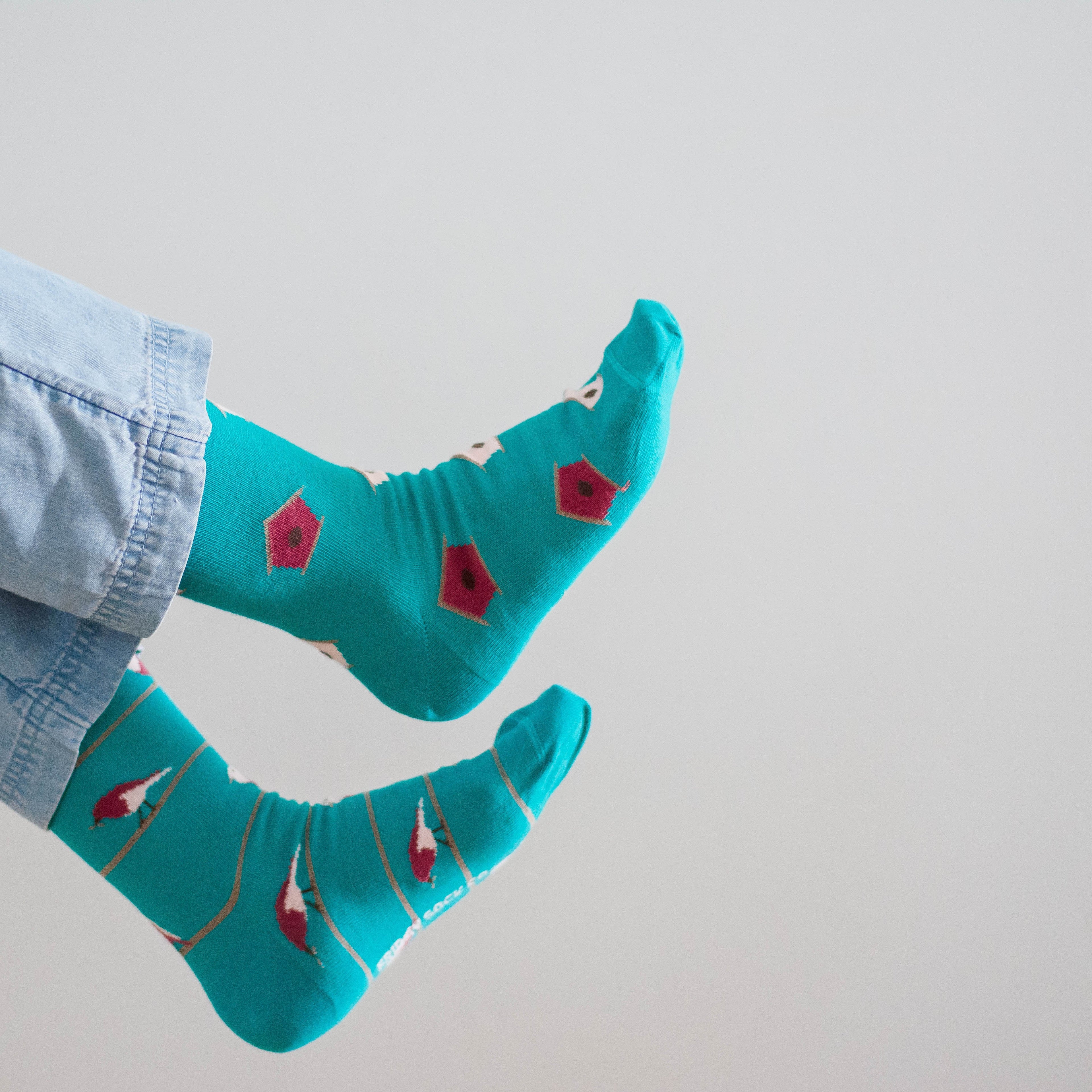 Birdhouse & Bird Recycled Socks