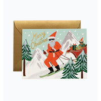 Skiing Santa