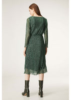 Pleated Lurex Midi Dress