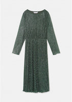 Pleated Lurex Midi Dress