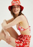 Red Floral Shorts