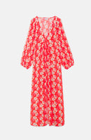 Red Floral Maxi Dress