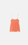 Orange Crinkle Tank Top