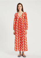 Red Floral Maxi Dress