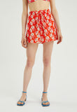 Red Floral Shorts