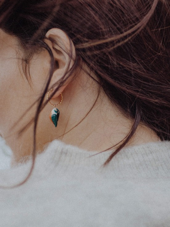Kingfisher Mini Hoop Earring