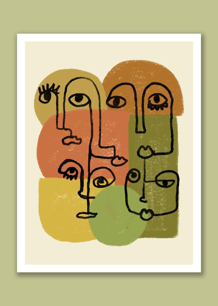Faces Art Print