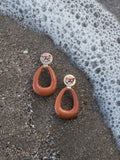 Red Panda Oval Earring