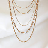Bold Button Chain Necklace