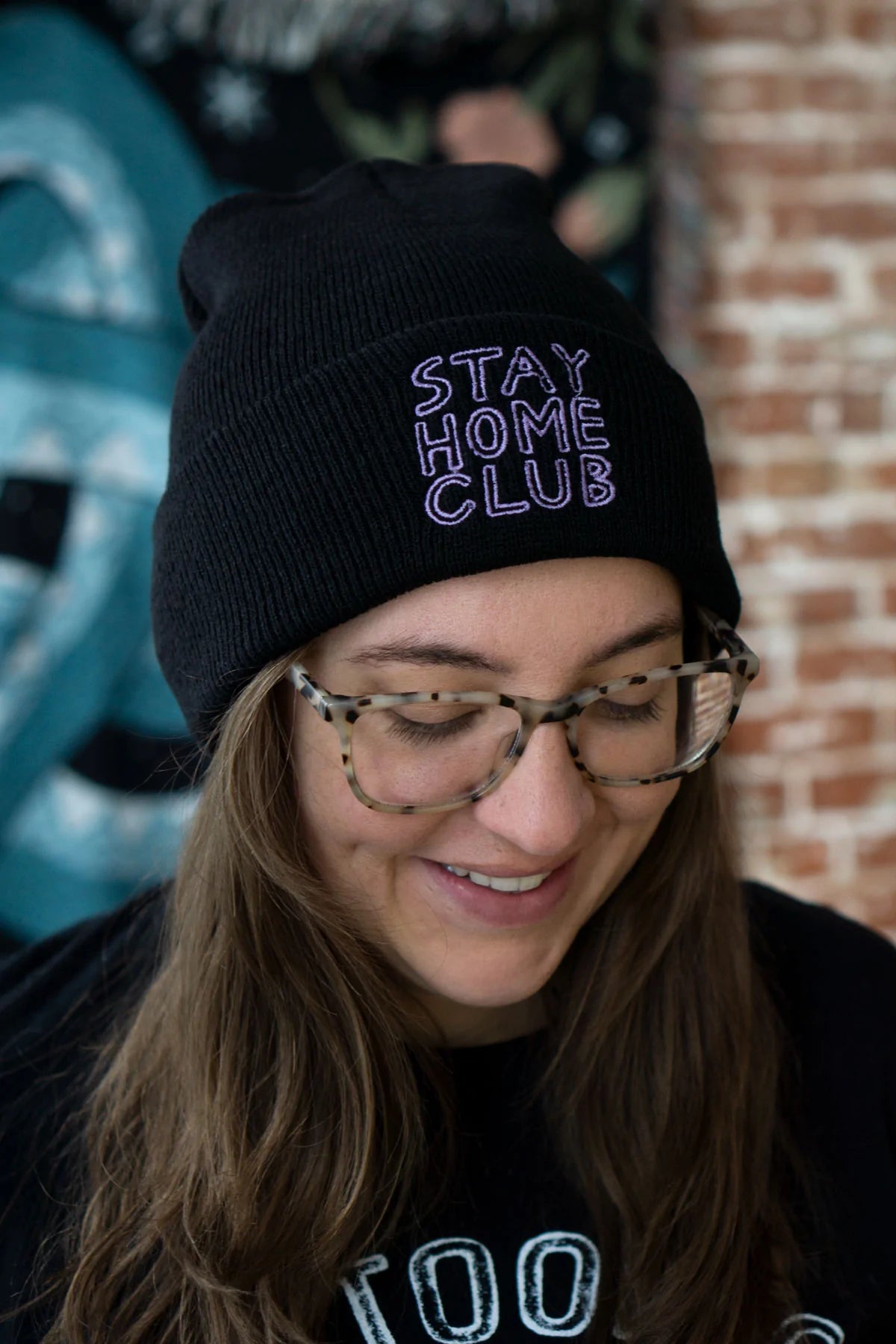 Stay Home Club Outline Logo Beanie