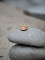 Terracotta Palm Leaf Mini Hoop Earring