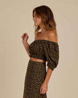 Sazan Top - Black Floral