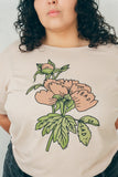Too Bad (Peonies) Crop Heavy Loose Tee