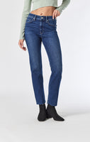 Paris Slim Straight Leg Jeans - Dark Brushed Flex Blue