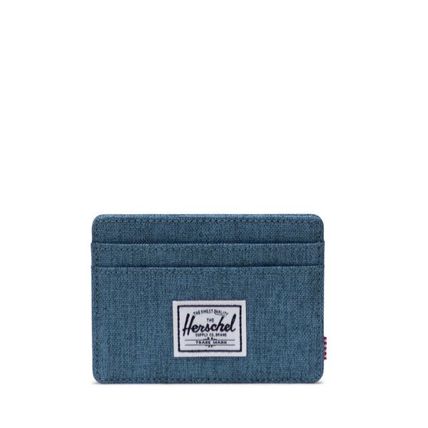 Charlie Card Holder - Copen Blue Crosshatch