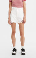 High Waisted Mom Shorts - Cumulus