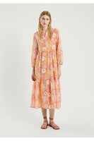 Flower Print Midi Tunic Dress