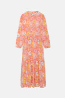 Flower Print Midi Tunic Dress
