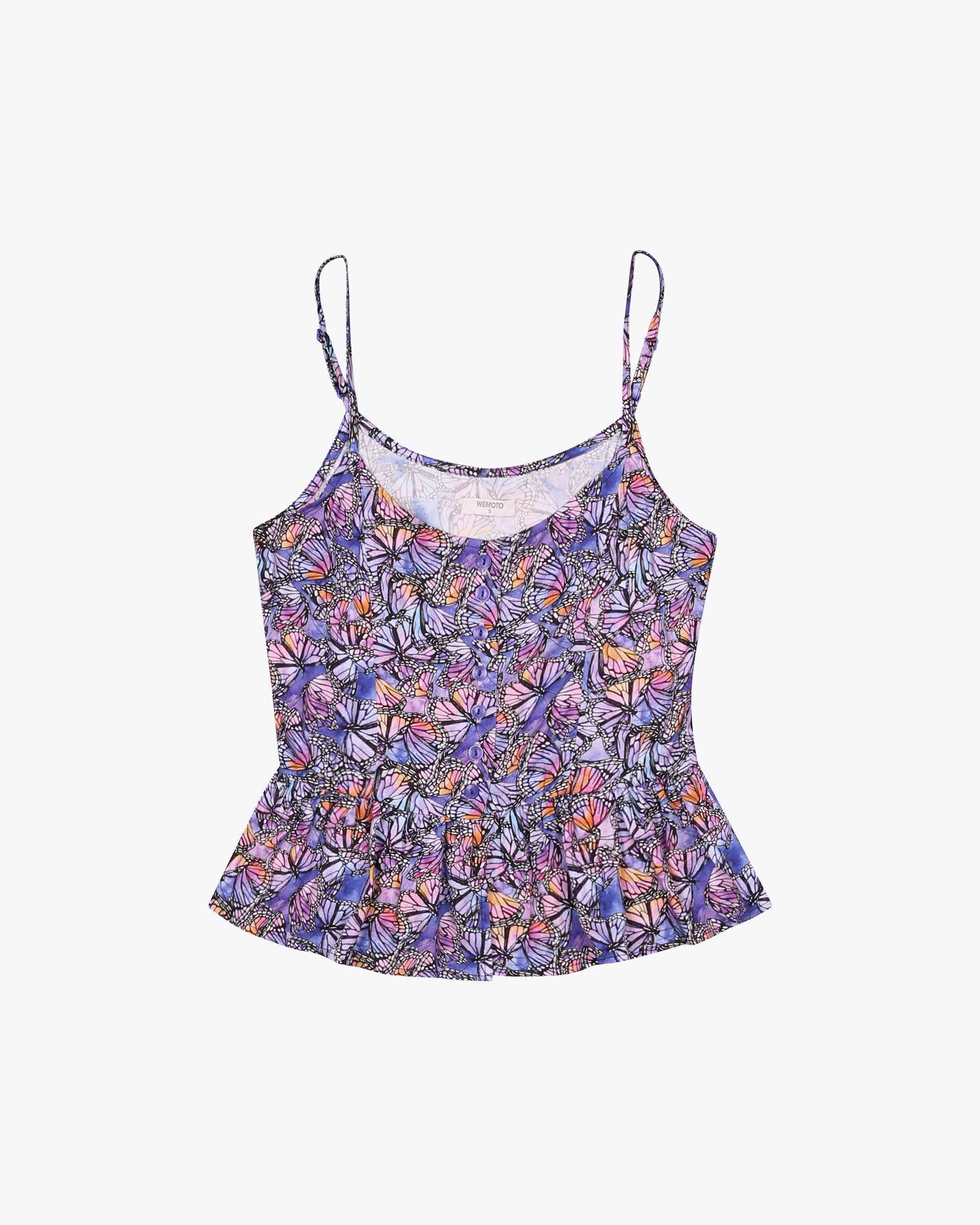 Lela Button Singlet Tank - Lavender