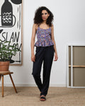 Lela Button Singlet Tank - Lavender