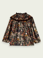 Printed Smock Top - Meadow Deep