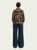Printed Smock Top - Meadow Deep
