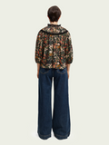 Printed Smock Top - Meadow Deep