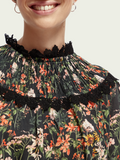 Printed Smock Top - Meadow Deep