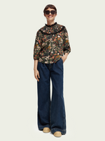Printed Smock Top - Meadow Deep